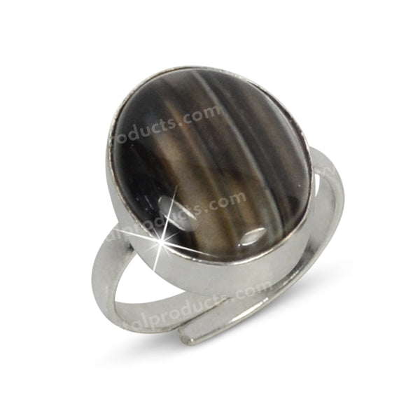 Natural Original Crystal Stone Adjustable Ring for Unisex