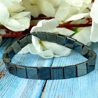 Flat Square Hematite Bracelet