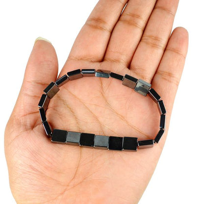 Flat Square Hematite Bracelet