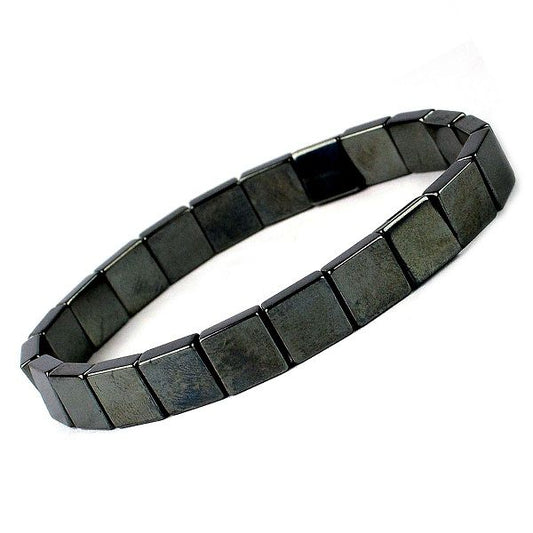 Flat Square Hematite Bracelet