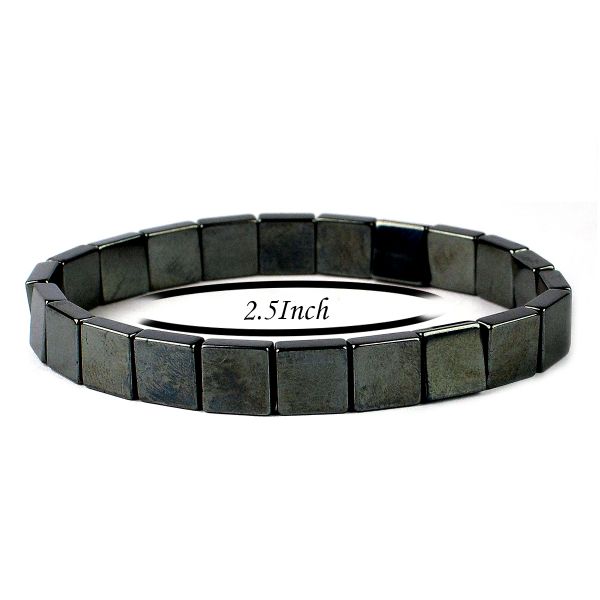 Flat Square Hematite Bracelet