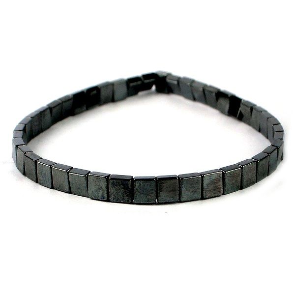 Natural Stone Stretchable Hematite Bracelet