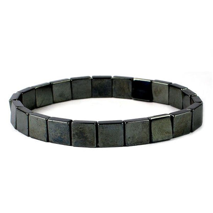 Flat Square Hematite Bracelet