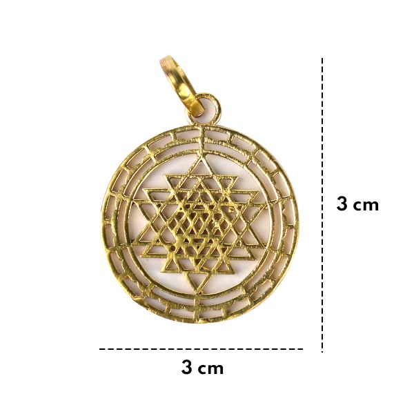 Brass Shree Yantra Locket Pendant