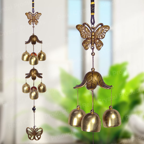 Fengshui Butterfly Wind Chime Hanging for Window Balcony Decor Home Endurance Door Decoration 6 Bell