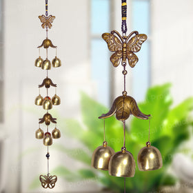 Fengshui Butterfly Wind Chime Hanging for Window Balcony Decor Home Endurance Door Decoration 9 Bell 66 cm (26 inch)