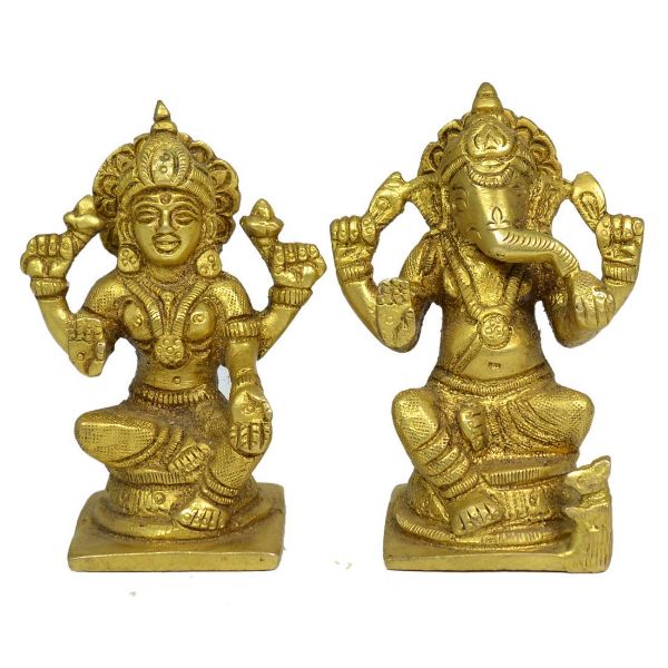 Brass laxmi Ganesha god for Home Decor, Gifting -580-650 Gram