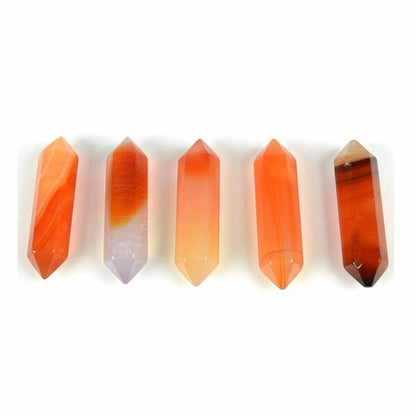 Carnelian Double Terminated Pencil for Reiki Healing and Crystal Healing Stones 2.4 cm
