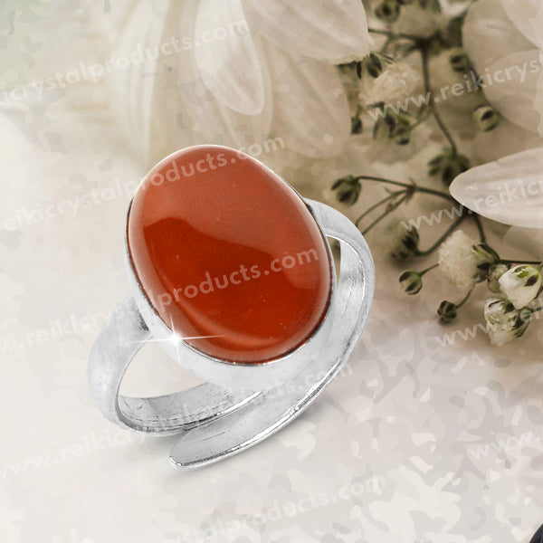 Natural Original Crystal Stone Adjustable Ring for Unisex