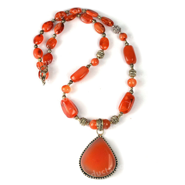 Natural Crystal Stone Oval Shape Necklace for Women
