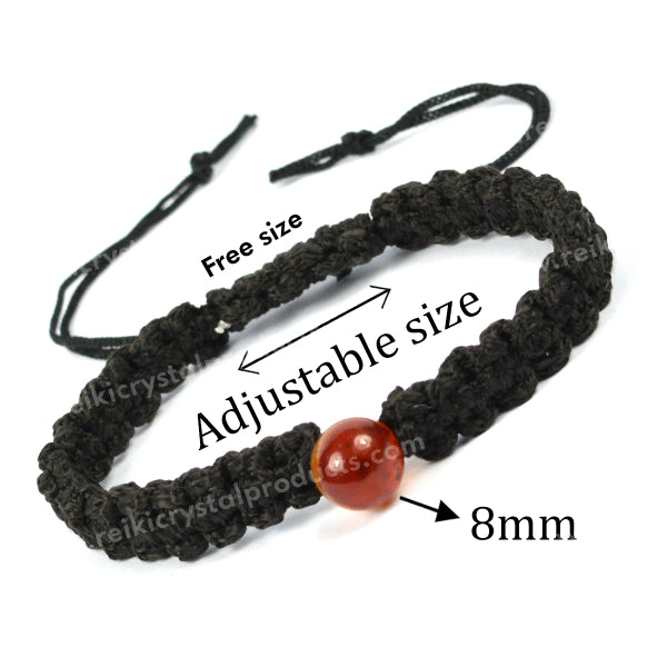 Natural Crystal Stone Macrame Nylon Cord Adjustable Energized By Reiki Grand Master