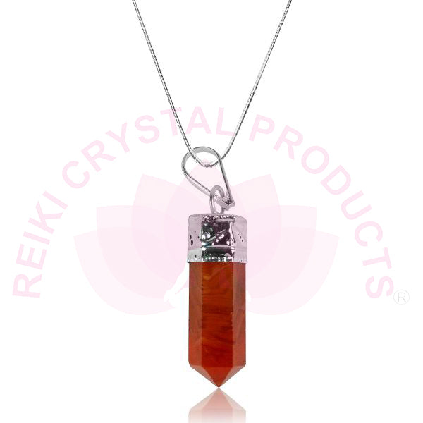 Natural AAA Pencil Shape Pendant - Locket With Metal Chain