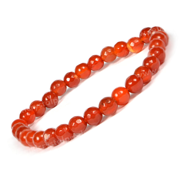 Natural Crystal Stones 6 mm Faceted Beads Bracelet