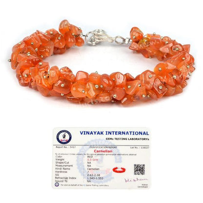 Certified Natural Crystal Stone Adjustable Chip Beads Bracelet
