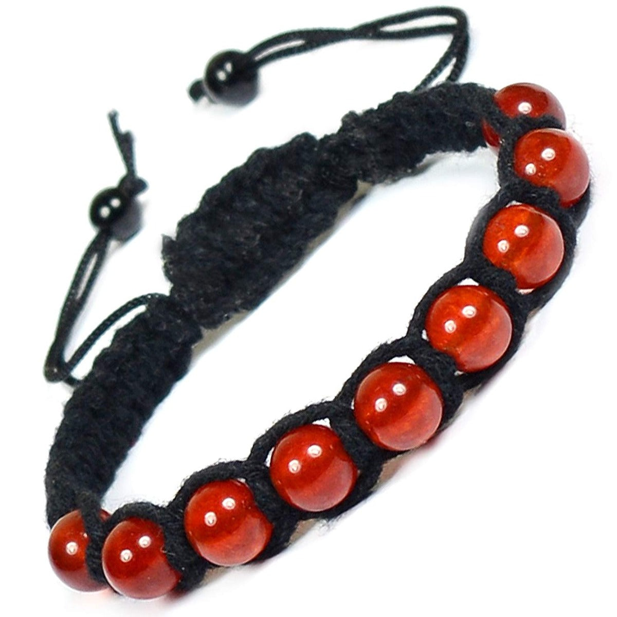 Natural Crystal Stone 8 mm Round Bead Thread Bracelet