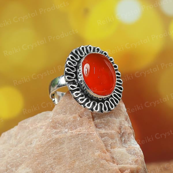 Natural Original Crystal Stone Adjustable Ring
