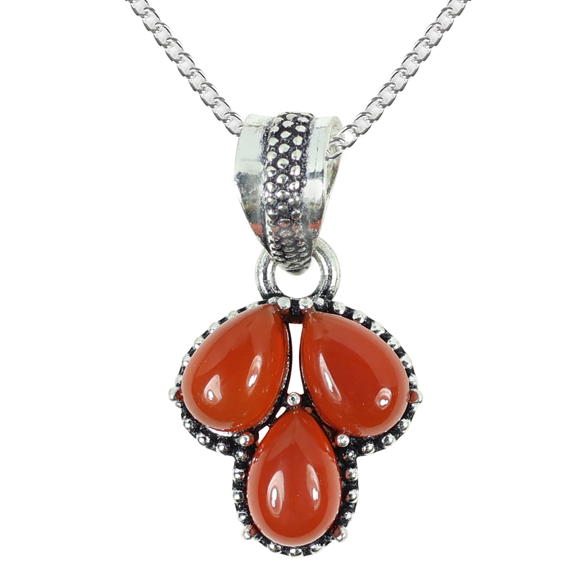 Natural Crystal Gemstone Pendant Locket with Chain for Women Girls