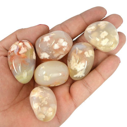 Carnelian Flower Tumble Stone