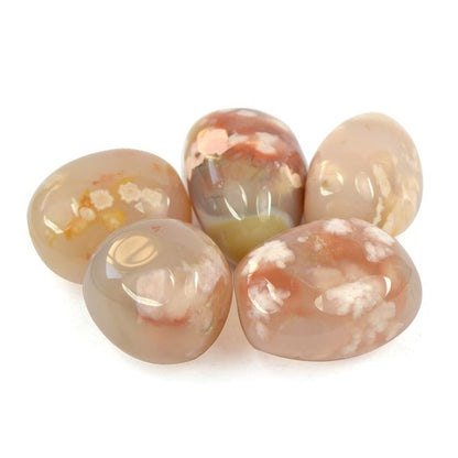 Carnelian Flower Tumble Stone