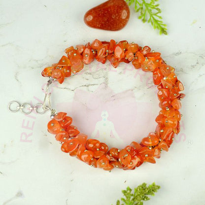 Natural Crystal Stone Adjustable Chip Beads Bracelet