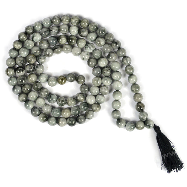 Natural Crystal Stone 8 mm 108 Round Beads Mala for Unisex