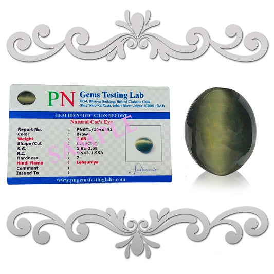 Natural High Grade Cats Eye Certified Gemstone