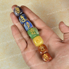 7 Chakra Tumble Stone Symbol Set Energized by Reiki Grandmaster