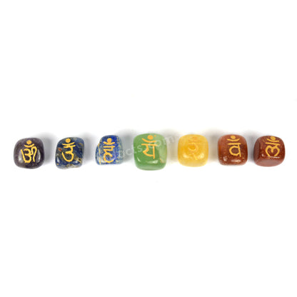 7 Chakra Tumble Stone Symbol Set Energized by Reiki Grandmaster