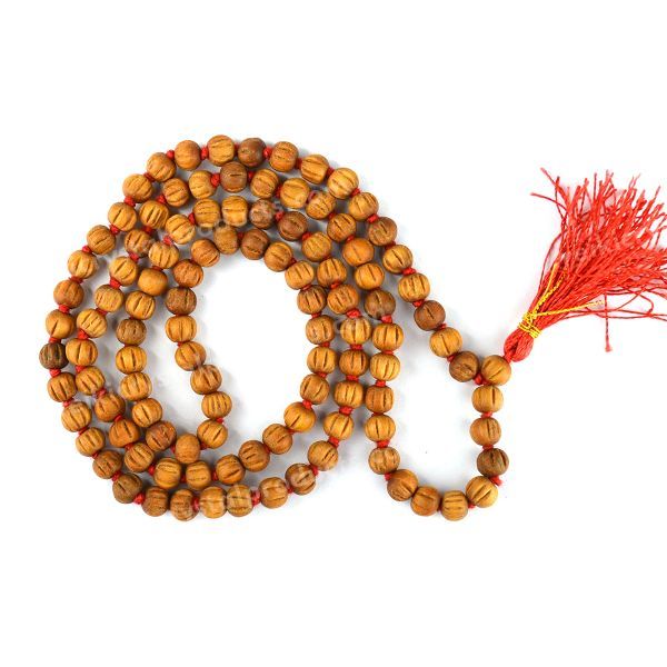 Chandan Mala Original in 108 Round Beads Mala Energized By Reiki Grandmaster