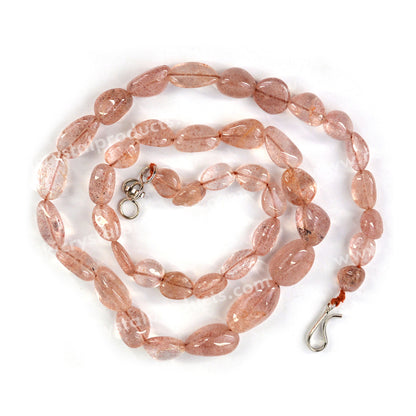 Natural Crystal Stone Cherry Quartz Necklace for Women