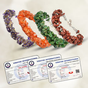 Certified Natural Crystal Stone Adjustable Chip Beads Bracelet