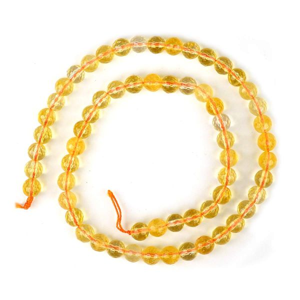 Natural Crystal Stone 6 mm Faceted Loose Beads 65-70 pcs for Making Bracelet Mala Necklaces