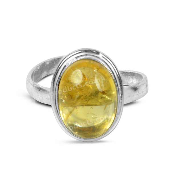 Natural Citrine Crystal Gemstone Adjustable Ring