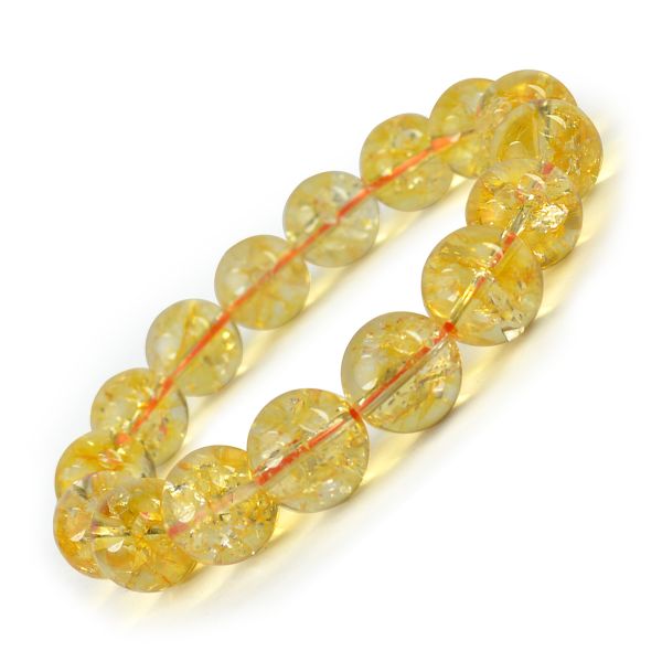 Natural Crystal Stone 12 mm Round Beads Bracelet