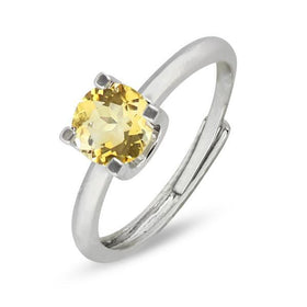 AAA Adjustable Citrine Gemstone Ring for Women Girls