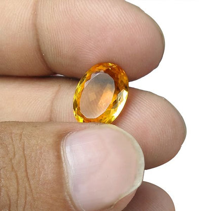 Natural High Grade Citrine/Sunela Certified Gemstone