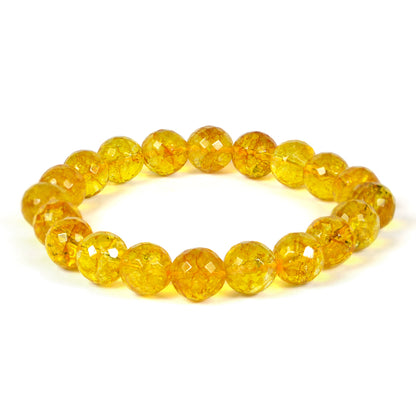 Citrine 10 mm Faceted Bracelet