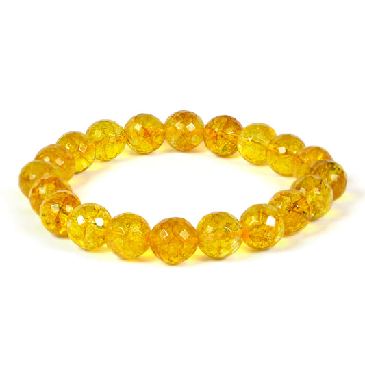 Citrine 10 mm Faceted Bracelet