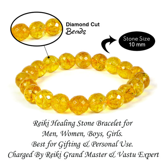 Citrine 10 mm Faceted Bracelet