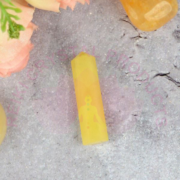 Citrine Pencil Obelisks for Reiki Healing