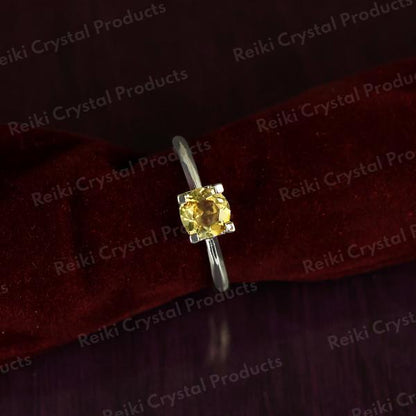 AAA Adjustable Citrine Gemstone Ring for Women Girls
