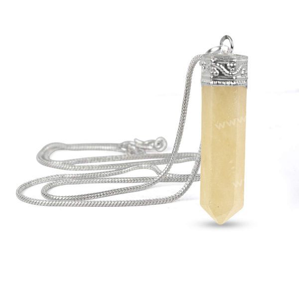 Natural AAA Pencil Shape Pendant - Locket With Metal Chain