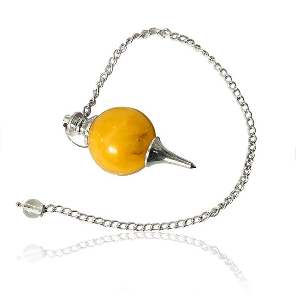 Natural Crystal Ball Dowser - Pendulam