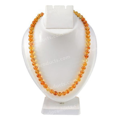 Citrine Mala 108 Beads – Natural Jap Mala for Wealth & Meditation