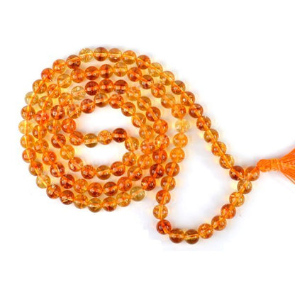 Natural Crystal Stone 8 mm 108 Round Beads Mala for Unisex