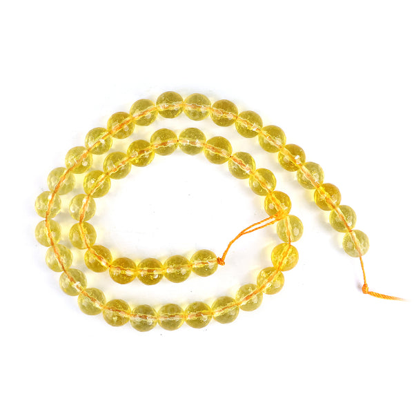 Natural Crystal Stone 8 mm Faceted Loose Beads 45-50 pcs for Making Bracelet Mala Necklaces