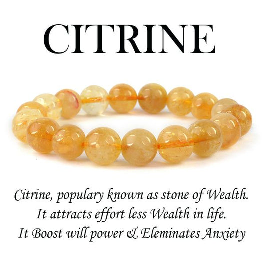 AAA Citrine 10mm Round Bracelet