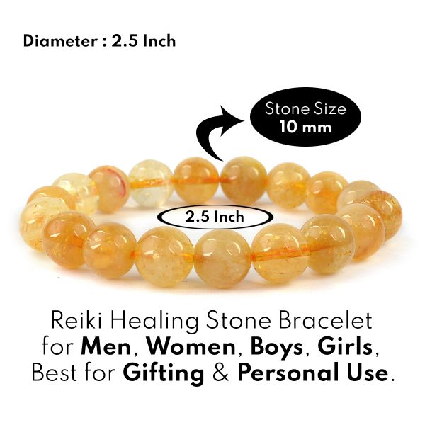 AAA Citrine 10mm Round Bracelet