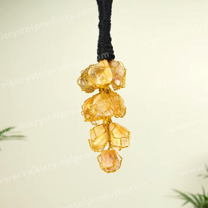 Citrine Tumble Stone Car Hanging / Door Hanging Accessories 9 pc Tumble Stones