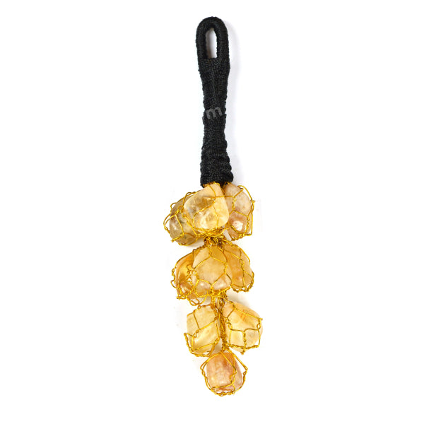 Citrine Tumble Stone Car Hanging / Door Hanging Accessories 9 pc Tumble Stones
